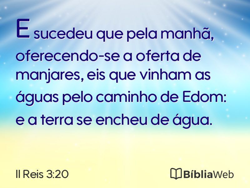 II Reis 3:20 em imagem para compartilhar
