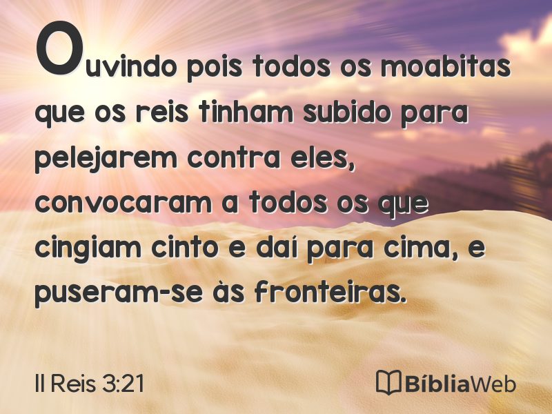 II Reis 3:21 em imagem para compartilhar