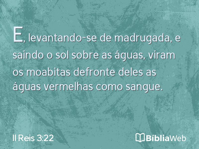 II Reis 3:22 em imagem para compartilhar
