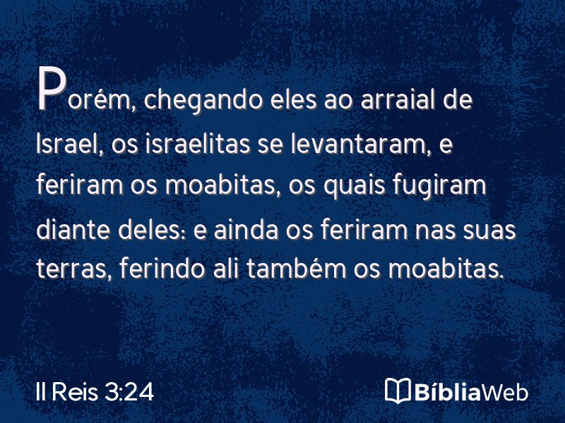 II Reis 3:24 em imagem para compartilhar