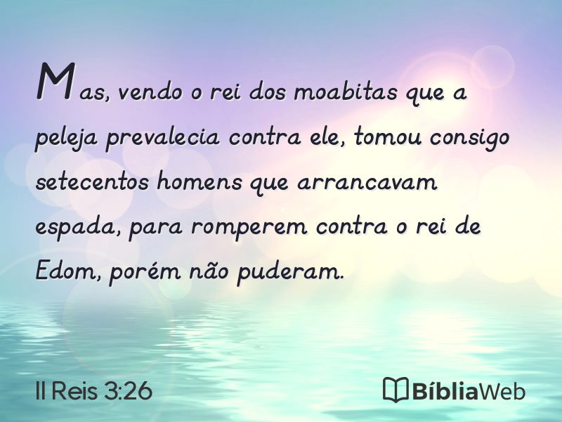 II Reis 3:26 em imagem para compartilhar