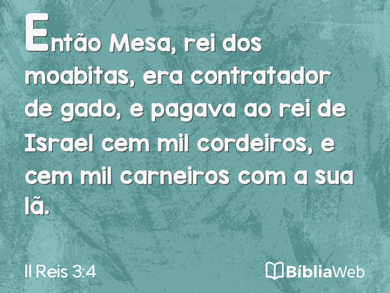 II Reis 3:4 em imagem para compartilhar