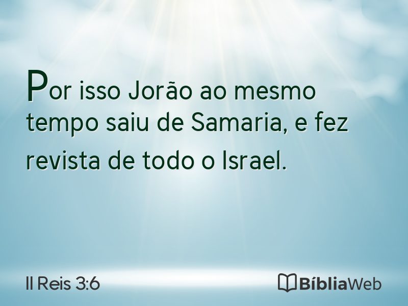 II Reis 3:6 em imagem para compartilhar