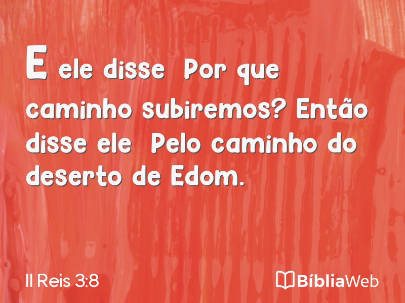 II Reis 3:8 em imagem para compartilhar