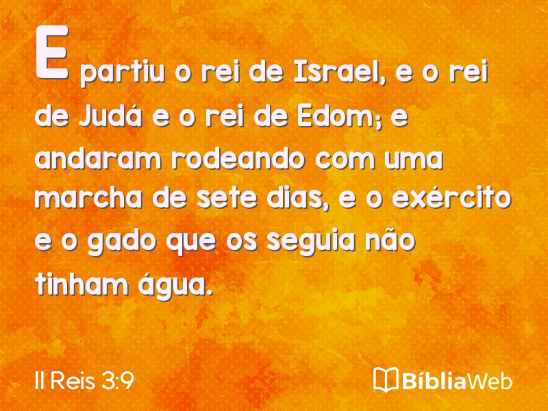 II Reis 3:9 em imagem para compartilhar