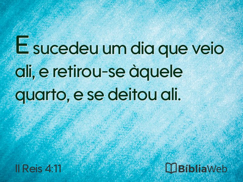 II Reis 4:11 em imagem para compartilhar