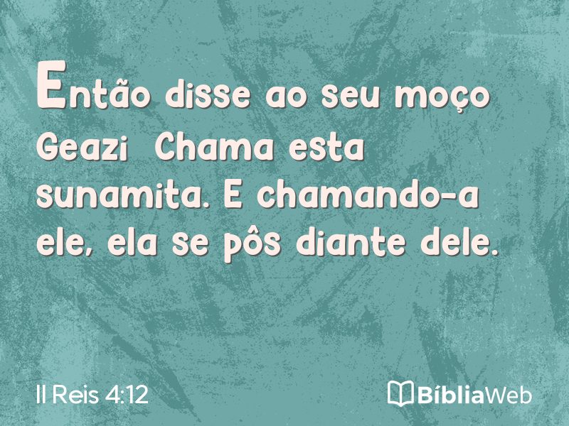 II Reis 4:12 em imagem para compartilhar