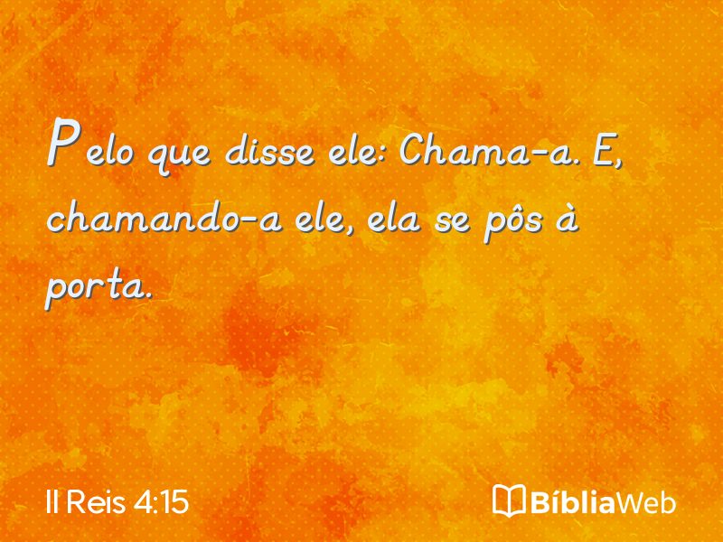 II Reis 4:15 em imagem para compartilhar