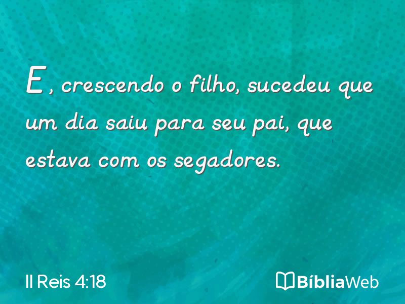 II Reis 4:18 em imagem para compartilhar