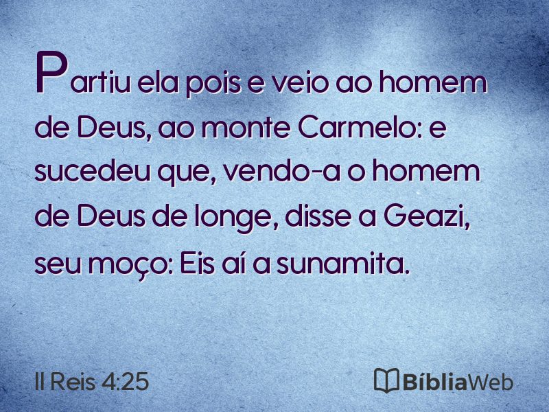 II Reis 4:25 em imagem para compartilhar
