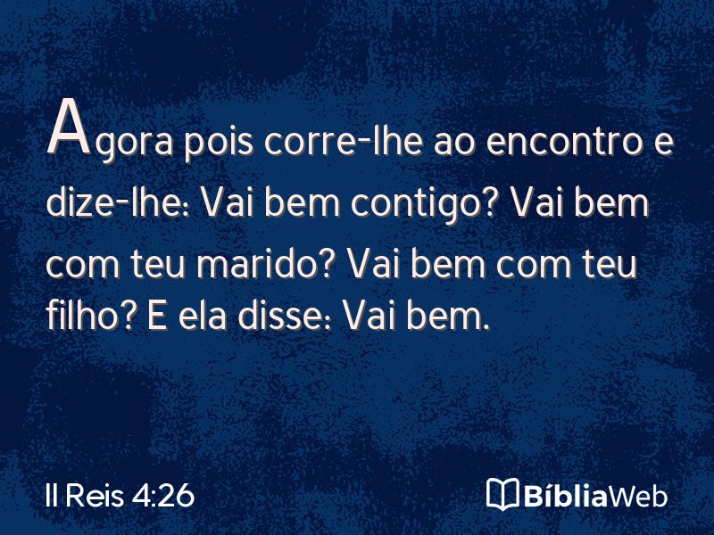 II Reis 4:26 em imagem para compartilhar
