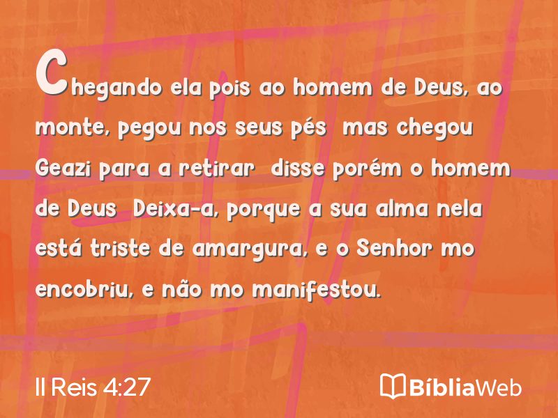 II Reis 4:27 em imagem para compartilhar