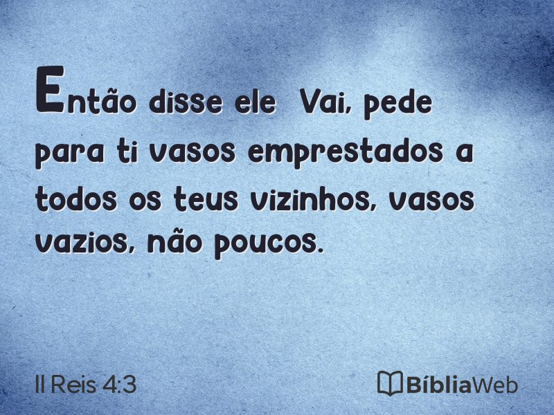 II Reis 4:3 em imagem para compartilhar