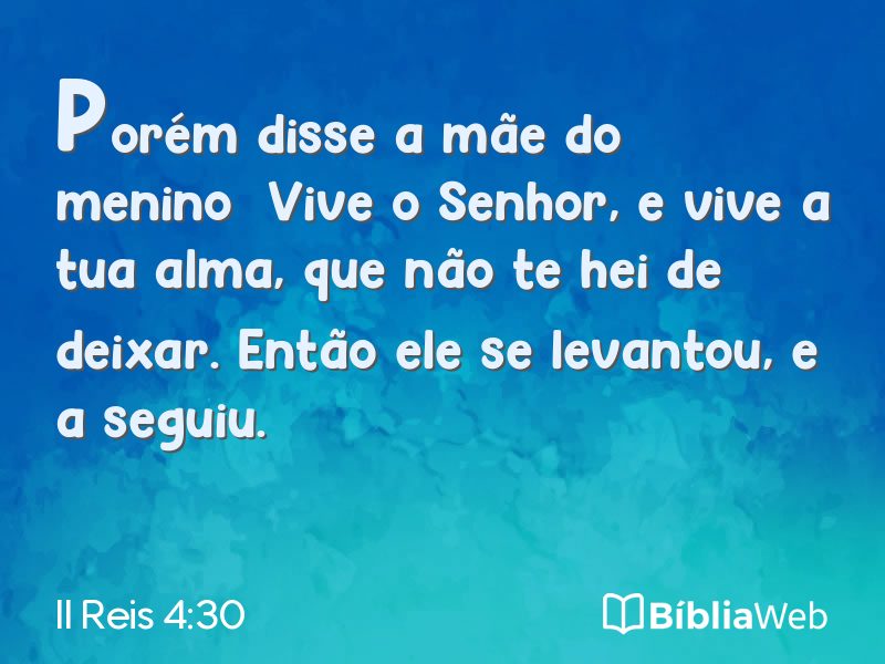 II Reis 4:30 em imagem para compartilhar