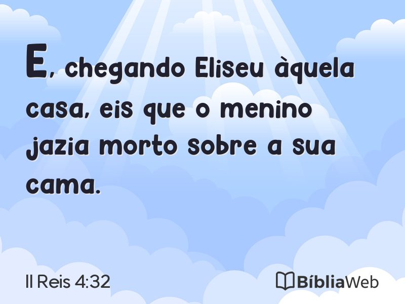 II Reis 4:32 em imagem para compartilhar