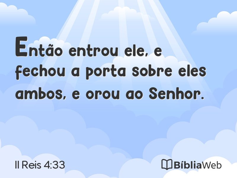 II Reis 4:33 em imagem para compartilhar