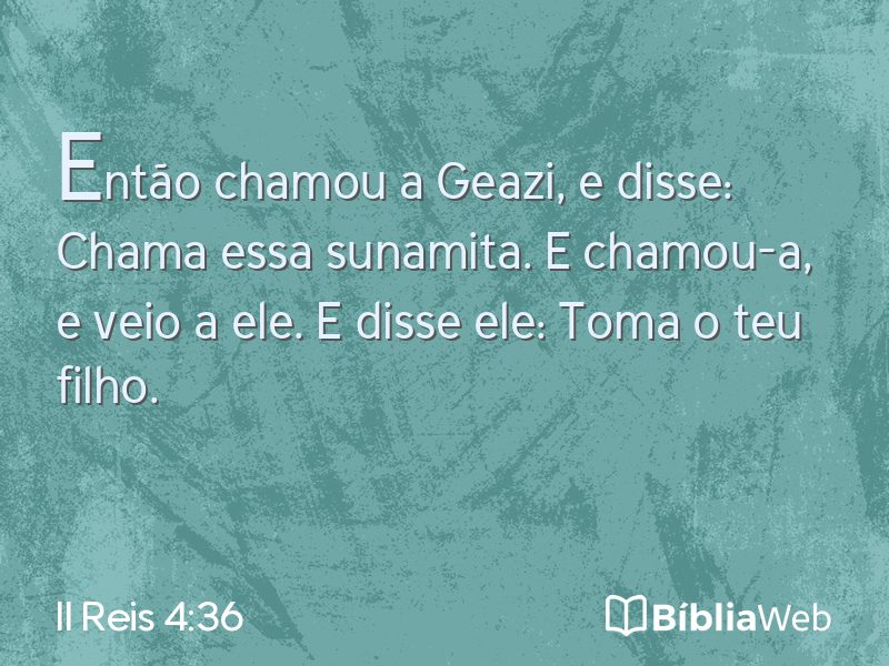 II Reis 4:36 em imagem para compartilhar
