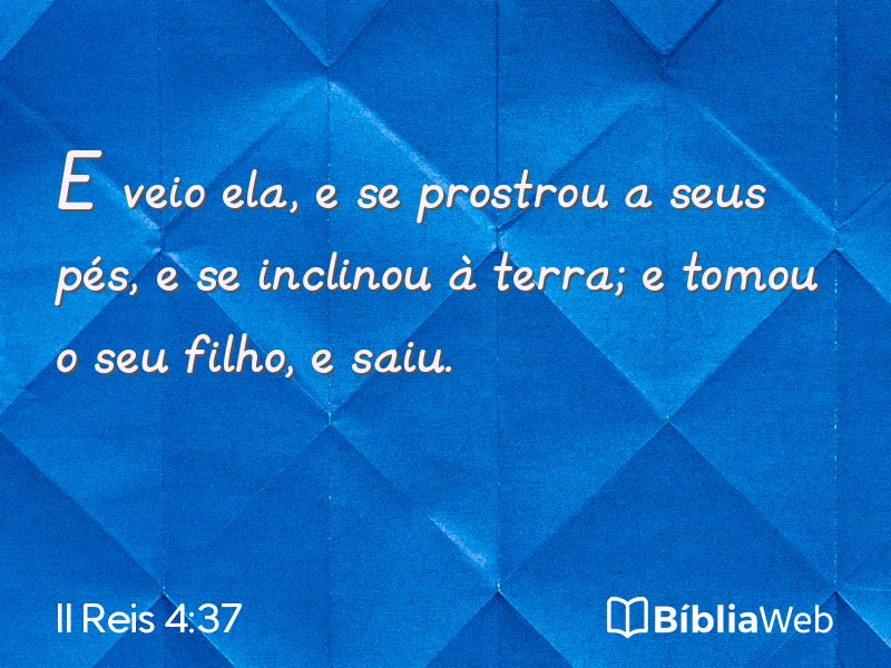 II Reis 4:37 em imagem para compartilhar