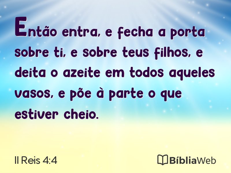 II Reis 4:4 em imagem para compartilhar