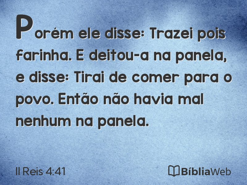 II Reis 4:41 em imagem para compartilhar
