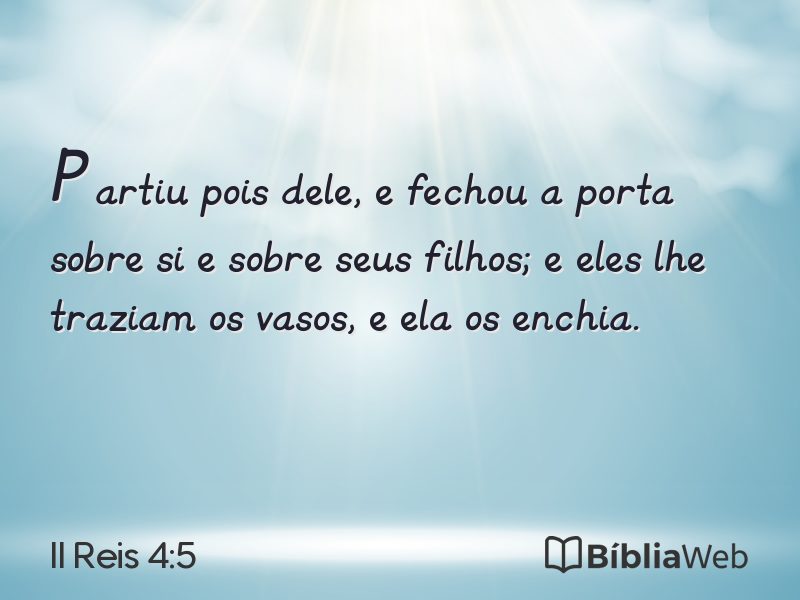 II Reis 4:5 em imagem para compartilhar
