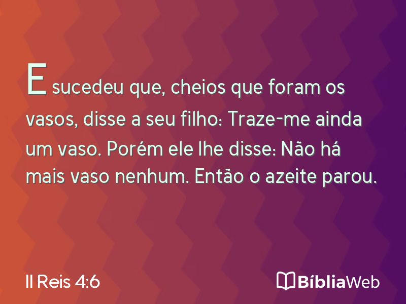 II Reis 4:6 em imagem para compartilhar
