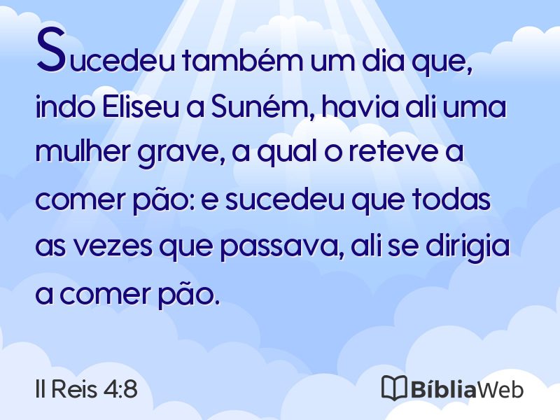 II Reis 4:8 em imagem para compartilhar