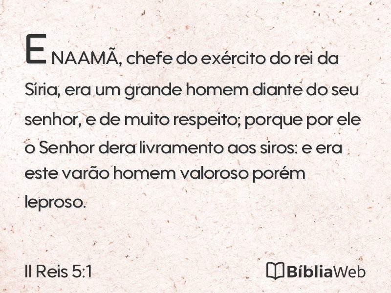 II Reis 5:1 em imagem para compartilhar