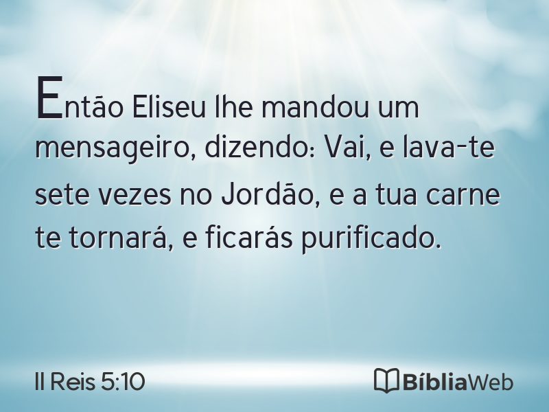 II Reis 5:10 em imagem para compartilhar