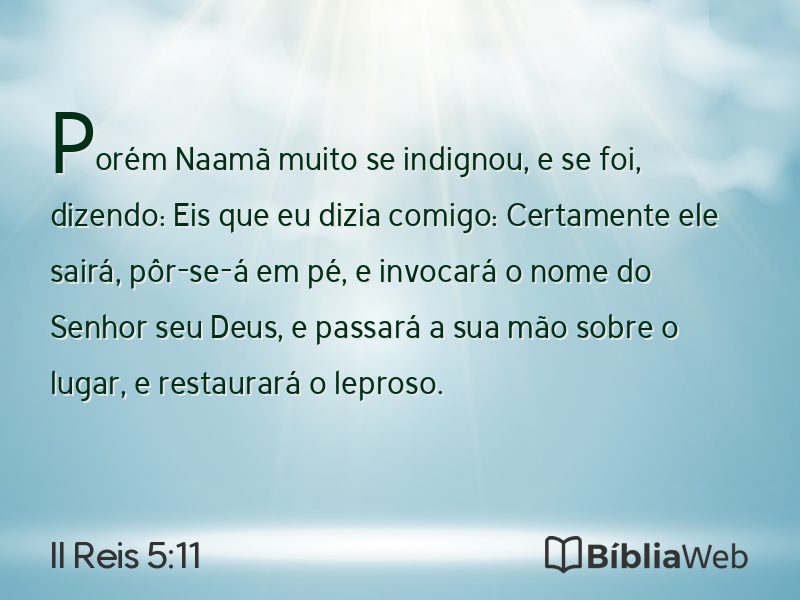 II Reis 5:11 em imagem para compartilhar