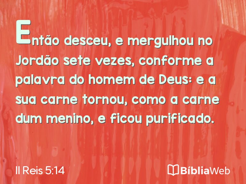 II Reis 5:14 em imagem para compartilhar