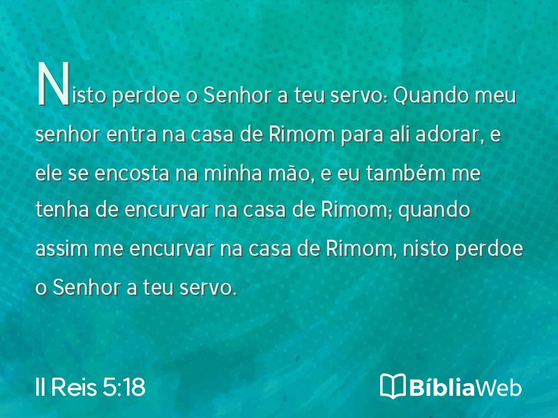 II Reis 5:18 em imagem para compartilhar