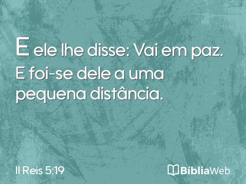 II Reis 5:19 em imagem para compartilhar