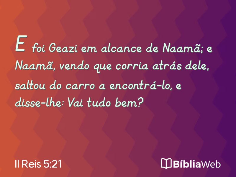 II Reis 5:21 em imagem para compartilhar