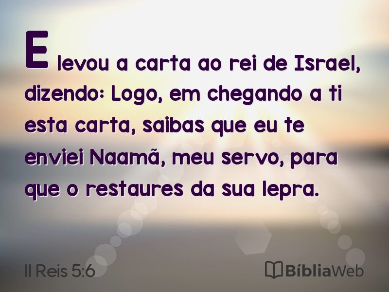II Reis 5:6 em imagem para compartilhar
