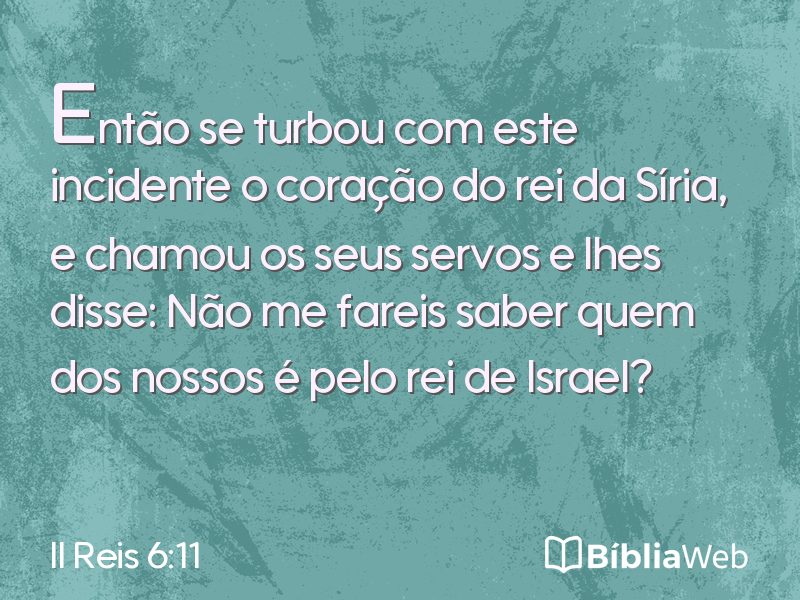 II Reis 6:11 em imagem para compartilhar