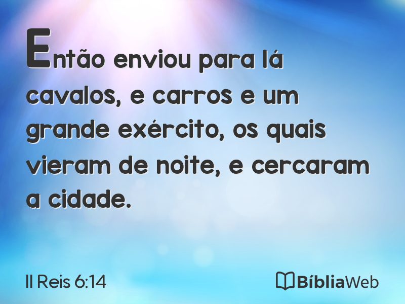 II Reis 6:14 em imagem para compartilhar