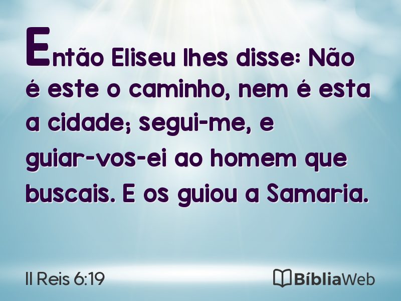 II Reis 6:19 em imagem para compartilhar