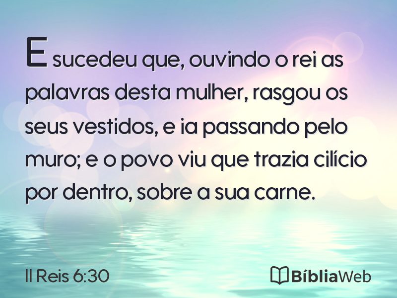 II Reis 6:30 em imagem para compartilhar