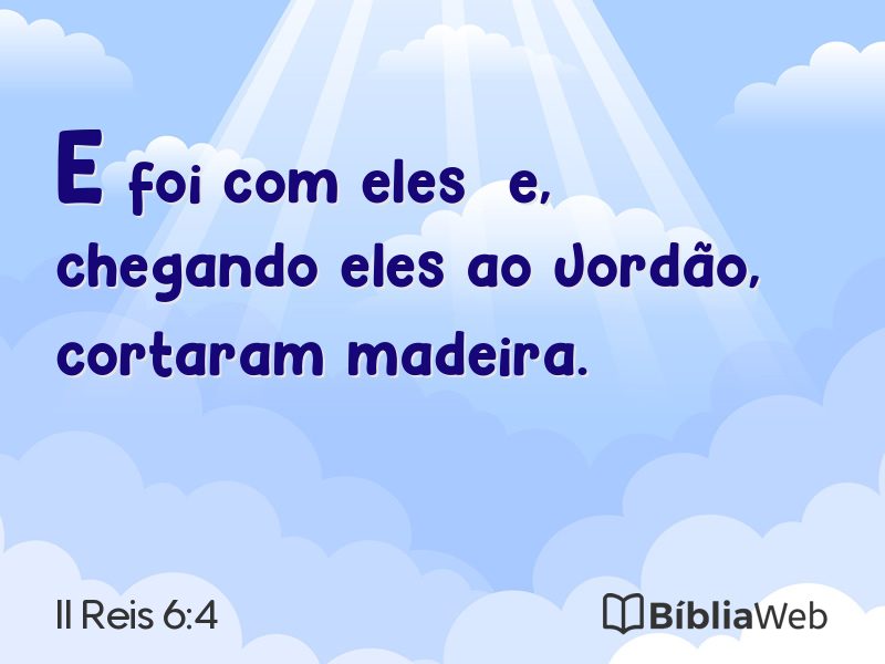 II Reis 6:4 em imagem para compartilhar