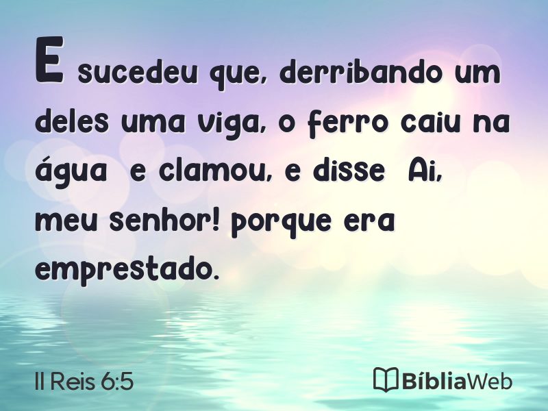II Reis 6:5 em imagem para compartilhar