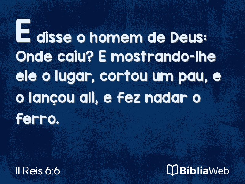 II Reis 6:6 em imagem para compartilhar