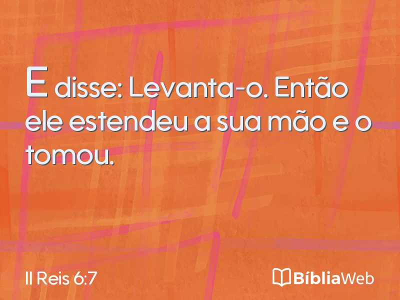 II Reis 6:7 em imagem para compartilhar