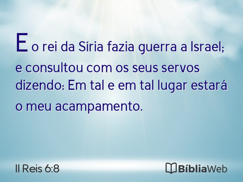 II Reis 6:8 em imagem para compartilhar