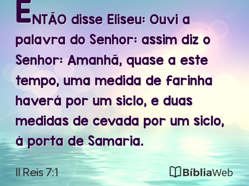 II Reis 7:1 em imagem para compartilhar
