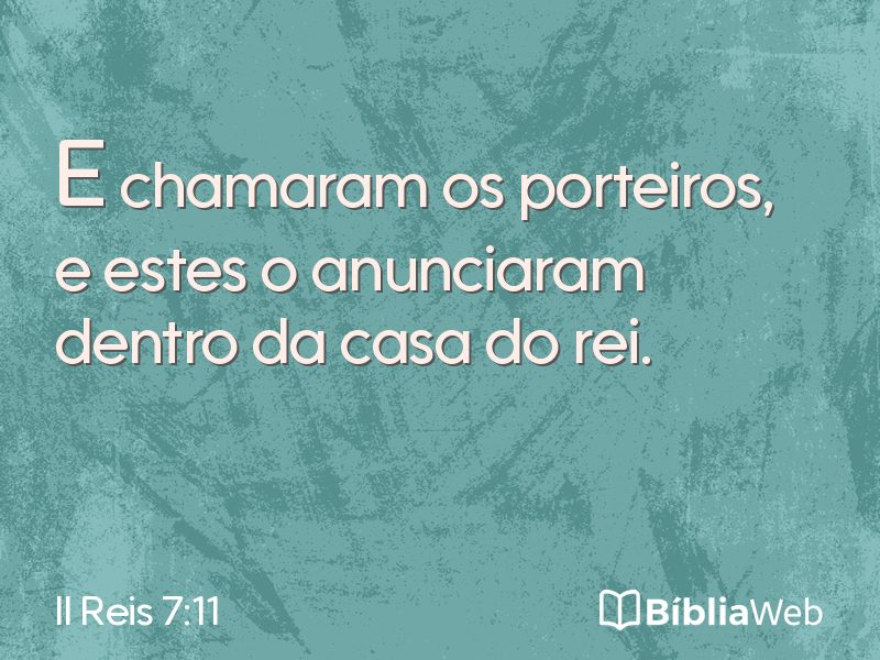 II Reis 7:11 em imagem para compartilhar