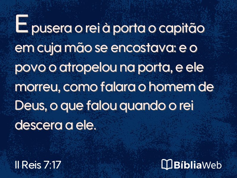 II Reis 7:17 em imagem para compartilhar