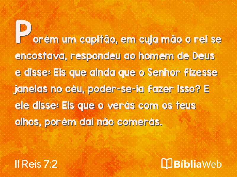 II Reis 7:2 em imagem para compartilhar