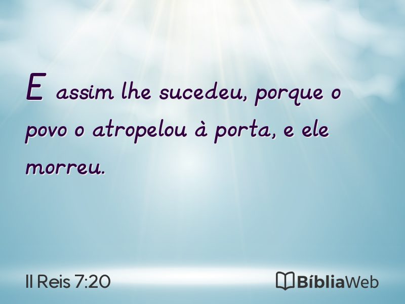 II Reis 7:20 em imagem para compartilhar