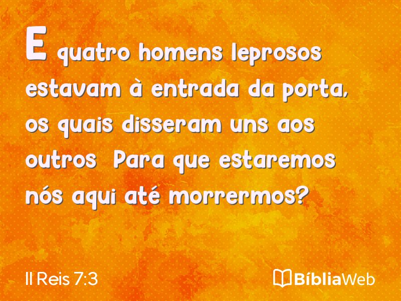 II Reis 7:3 em imagem para compartilhar